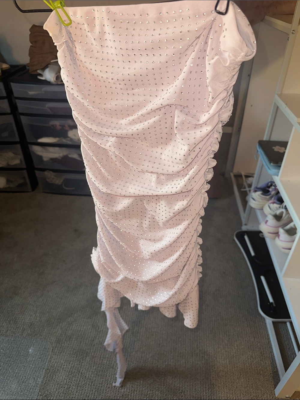 Forever 21 Lilac Beaded Ruched Bodycon Dress
